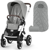 Cybex Talos S Lux Wózek Spacerowy Rama Silver Stone Grey + Cybex Śpiworek Snogga Gratis