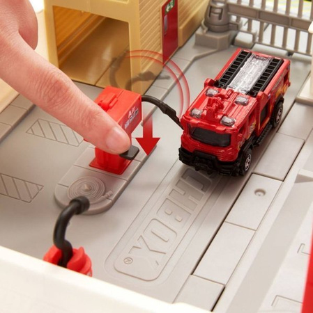 Matchbox Prawdziwe Przygody Remiza Strażacka Zestaw Światła i Dźwięki HBD76 HBL74