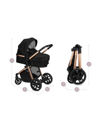 Momi Limuru Wózek Głęboko-Spacerowy Czarny