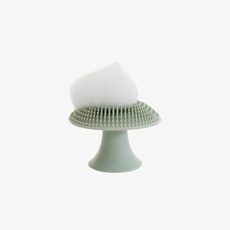 EZPZ Silikonowa Myjka Czyścik Do Naczyń Bez Bakterii Szary Pastelowa Zieleń