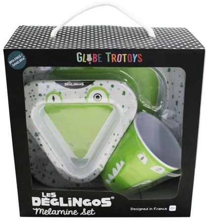 Deglingos Komplet do Karmienia z Melaminy Aligator