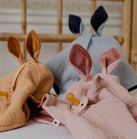 Bibs Cuddle Cloth Kangoroo Pieluszka Przytulanka z Zawieszką Na Smoczek Cloud