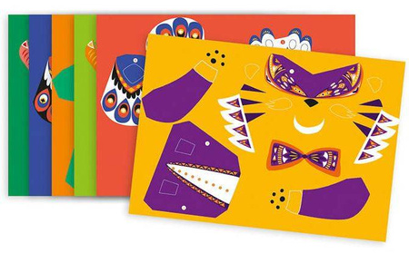 Janod Zestaw Kreatywny Przestrzenne Kartki Pop-Up 3D Zwierzęta 6+