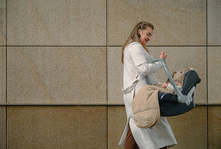 Lodger Śpiworek do wózka polarowy zimowy beżowy Teddy Fleece Beige