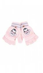 Rękawiczki 5p dziewczynka , naszywka haft i kapturek 14