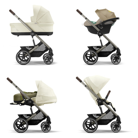 Cybex Balios S Lux Wózek Głęboko-Spacerowy Seashell Beige 2023 Rama Taupe