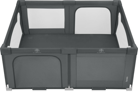 Lionelo Florence - duży, składany kojec dla dzieci 150x180 cm | Grey Graphite