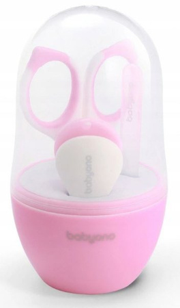 Babyono Zestaw do pielęgnacji paznokci dla dzieci i niemowląt 398/02 Różowy