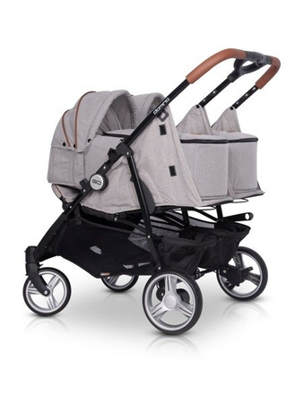 Easy Go Domino Wózek Bliźniaczy Latte