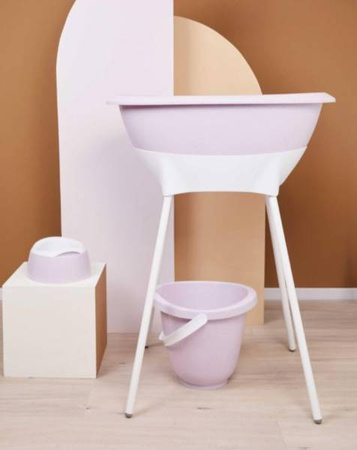 Luma Zestaw Kąpielowy 8 Elementów Wanienka i Akcesoria Speckles Lila