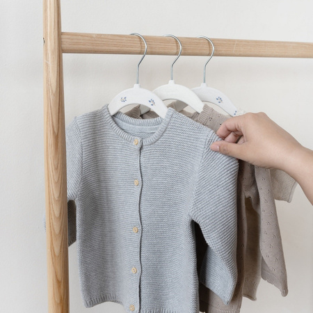 3 Sprouts Welurowe Wieszaki Dla Dzieci Blueberry Cream 15szt.