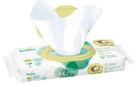 Pampers Chusteczki Nawilżane Coconut Pure 9x42 Sztuk Chusteczek