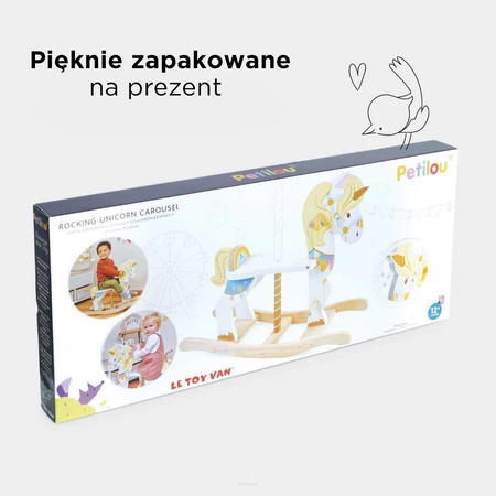 Le Toy Van Drewniany Jednorożec Konik na Biegunach