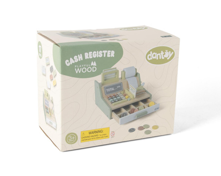 Dantoy Drewniana kasa fiskalna z akcesoriami