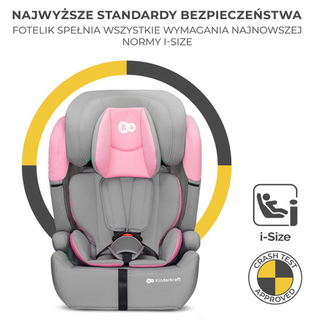Kinderkraft Comfort Up I-Size Fotelik Samochodowy 9-36 kg Różowy