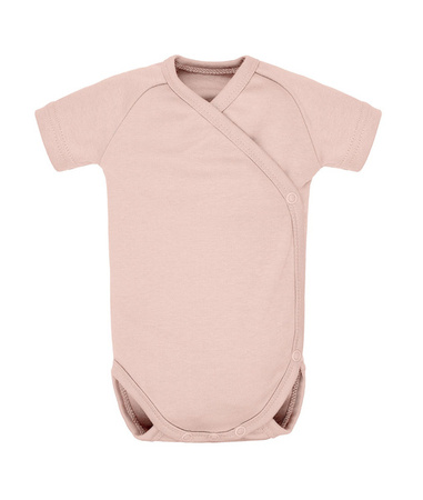 Poofi Body z Krótkim Rękawem Rozmiar 56 0-2m Pudrowy