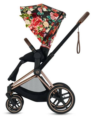 Cybex e-Priam 4.0 Rama ze Stelażem Siedziska + Tapicerka Wózek Spacerowy Spring Blossom Dark
