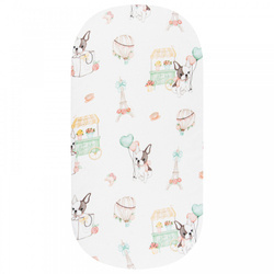 Bonjour Cherie Bambusowe Prześcieradło do Gondoli i Kosza Mojżesza 35x75cm Paris