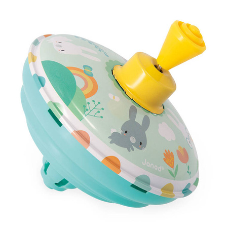 Janod Bączek metalowy Króliczki Pure opakowanie zbiorcze 6 szt. (2 wzory) 12m+