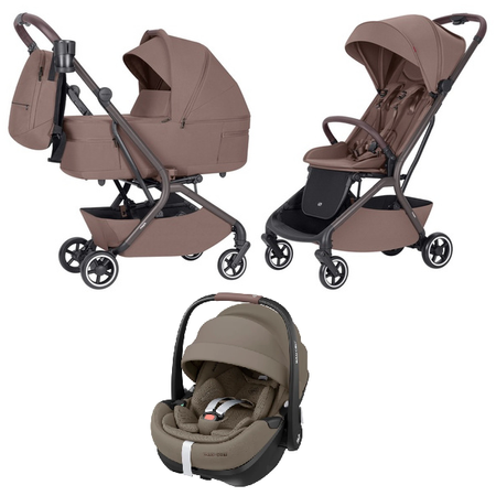 Carrello Magia CRL-6555 Wózek Głęboko-Spacerowy 2w1 + Maxi-Cosi Pebble 360 Pro2 Fotelik Samochodowy