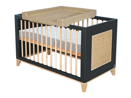 Theo Bebe Nami Łóżeczko Ratanowe 60x120cm Onyx