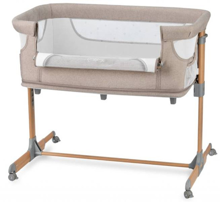 MoMi Smart Bed Łóżeczko Dostawne Kojec 4w1 Beige