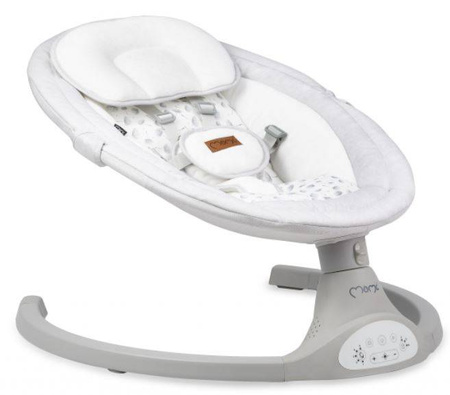 MoMi Kenani Leżaczek Bujaczek Elektryczny z Pilotem Light Grey