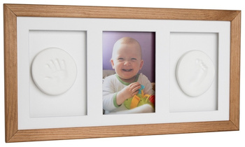 Odcisk Bobasa - Potrójna Ramka z Glinką Brązowa