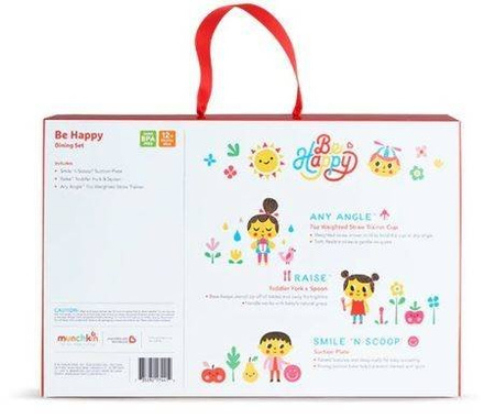 Munchkin Zestaw Upominkowy z Talerzykiem, Sztućcami i Kubkiem Niebieski