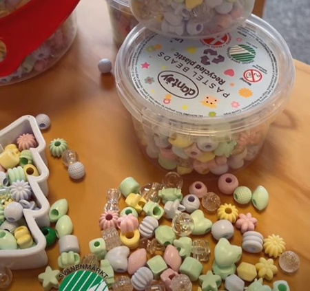 Dantoy EKO Koraliki do nawlekania 280 szt pastel