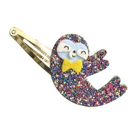 Janod Zestaw kreatywny do tworzenia biżuterii Brokatowe spinki do włosów Egzotyczne zwierzęta 5+