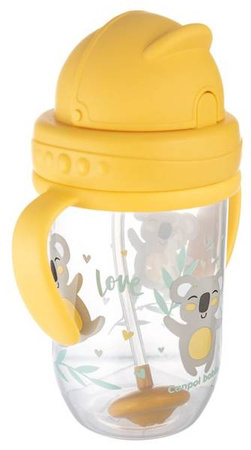 Canpol Babies Exotic Kubek Niekapek z Rurką i Odważnikiem 270ml 56/606 Yellow
