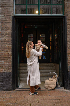 Lodger Szaliczek z polaru dwuwarstwowy beżowy Teddy Fleece Beige 0-12m