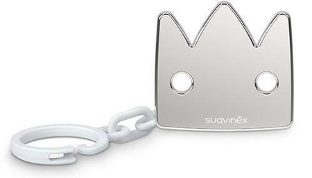 Suavinex Spread Joy Klips do Smoczka Błyszczący Szara Korona