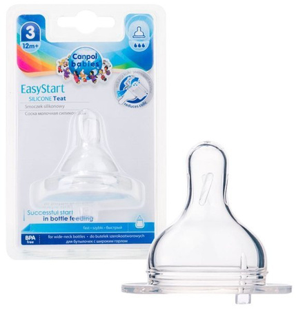 Canpol Babies EasyStat Smoczek do butelek szerokootworowych 21/722