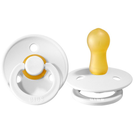 Bibs Smoczek Uspokajający Kauczukowy r. M White oiled