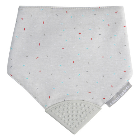 Canpol Babies Śliniak Materiałowy z Gryzakiem Biały