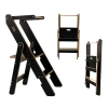 Baby Wood Kitchen Helper Składany Czarny