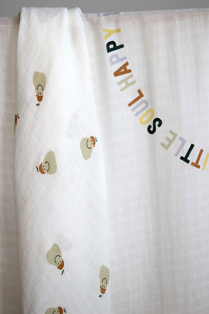 Lassig Bambusowa pieluszka otulacz Zestaw 2 szt. 120x120cm Happy Fruits pear