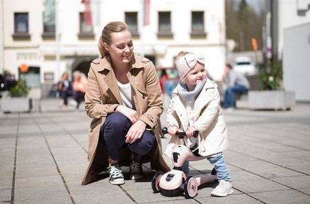 Scootandride Highwaykick 1 2w1 Jeździk i Hulajnoga 1-5 lat + Plecak Rose