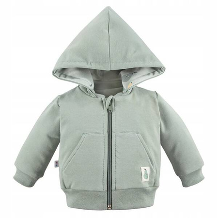 Eevi Bluza Bawełniana Na Suwak z Odpinanym Kapturem Perfect Rozmiar 74 (69 - 74 cm) Zielony