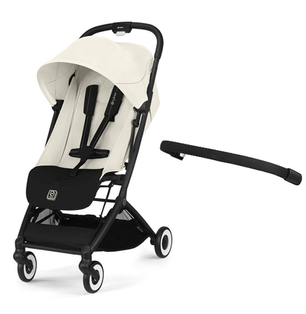 Cybex Orfeo Wózek Spacerowy Rama Black Canvas White 2025 + Cybex Pałąk