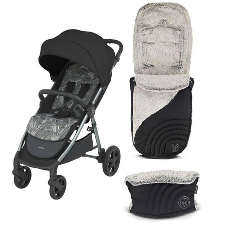 Espiro Wave 2024 Wózek Spacerowy 310 Deep Night + Śpiworek + Mufka