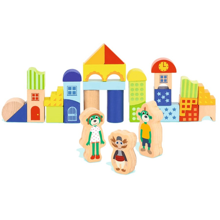 Trefl Kolorowe Klocki z Rodziną Treflików