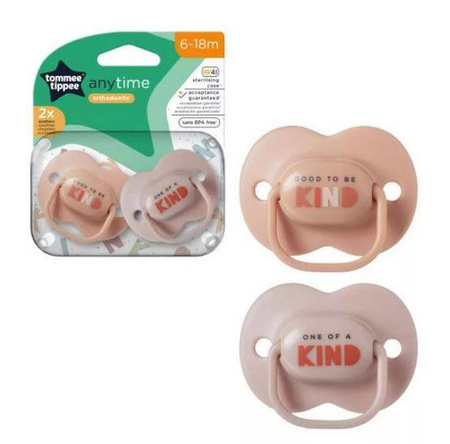 Tommee Tippee Zestaw 2 Smoczków Anytime 6-18M Mix