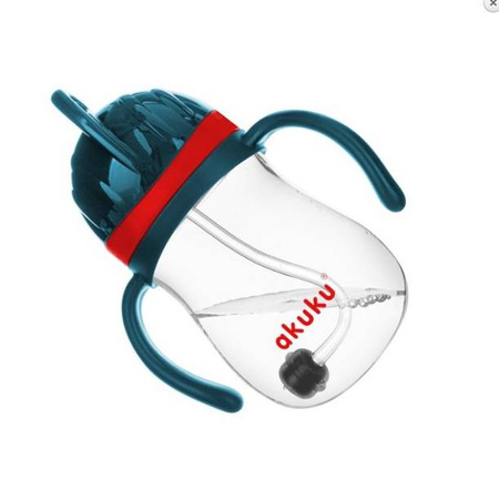 Akuku Bidon ze słomką z odważnikiem Blue/Red A0164
