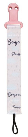 Canpol Babies Tasiemka Do Smoczka Uspokajającego Bonjour Paris 51/026 Pink