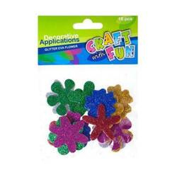 Craft With Fun Ozdoba Dekoracyjna Samoprzylepna Kwiaty 16szt