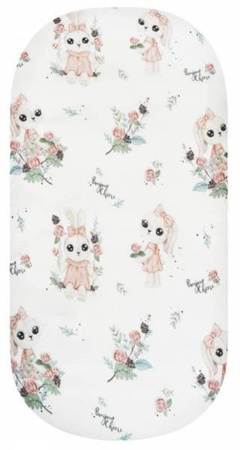 Bambusowe Prześcieradło Do Gondoli / Kosza Mojżesza 35x75 Cm 100% Bambus Romantyczny Królik