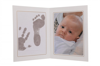 Odcisk Bobasa - Zestaw Foto Ramka Z Magicznym Atramentem - Biała